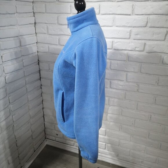 Columbia Ladies Size Medium Light Blue Full Zip Tapered Fleece Jacket - Picture 4 of 16